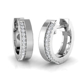 Hoop Earrings - Foggy 0.1ct Gold Diamond Radiance