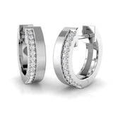 Hoop Earrings - Foggy 0.1ct Gold Diamond Radiance