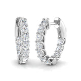 Hoop Earrings - Lunby 1.5ct Gold Brilliance Luxury