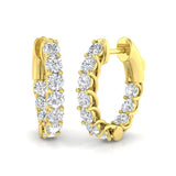 Hoop Earrings - Lunby 1.5ct Gold Brilliance Luxury
