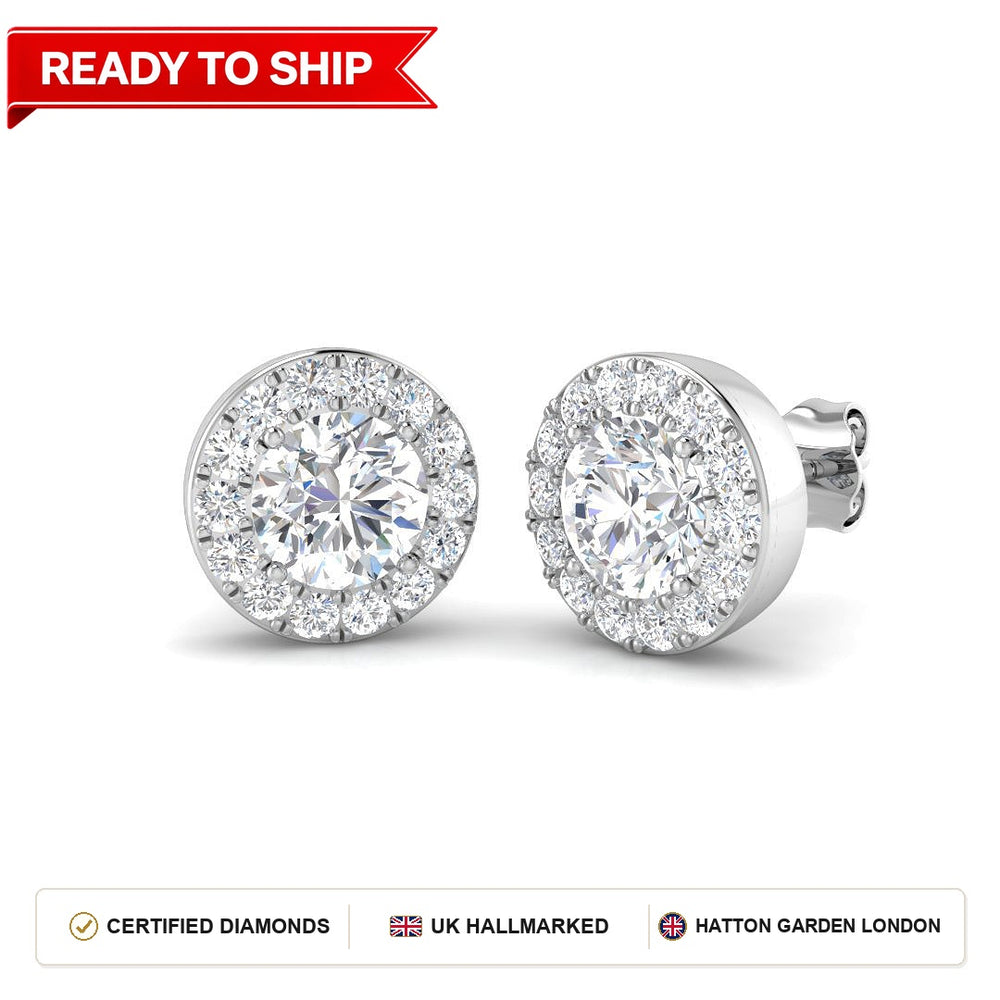 Lab grown diamond earring