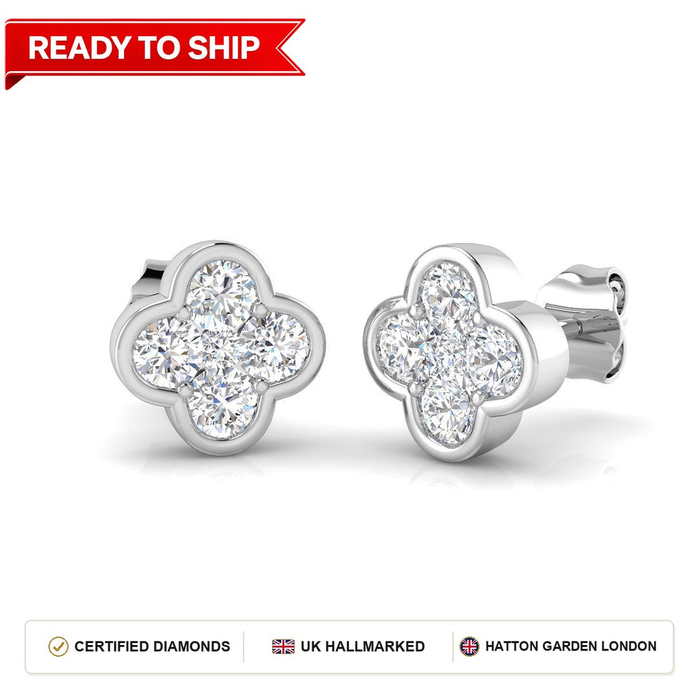 Lab grown diamond earring