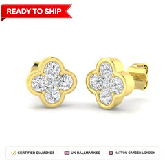 Lab grown diamond earring