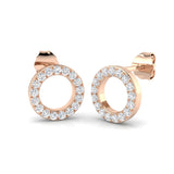 Must-Have 0.33Ct Diamond Open Circle Stud Earrings in White Gold