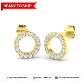 Lab grown diamond earring
