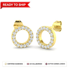 Lab grown diamond earring