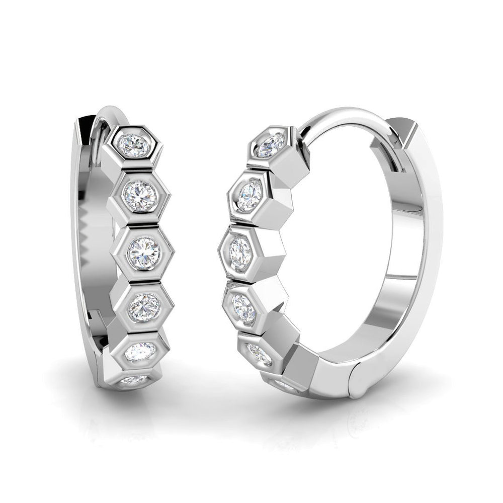 Hoop Earrings - Lunmy 0.1ct Gold Glamour