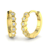 Hoop Earrings - Lunmy 0.1ct Gold Glamour