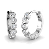 9ct White Gold 0.17ct Lab Grown Diamond Hoops Earrings