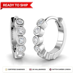Lab grown diamond earring