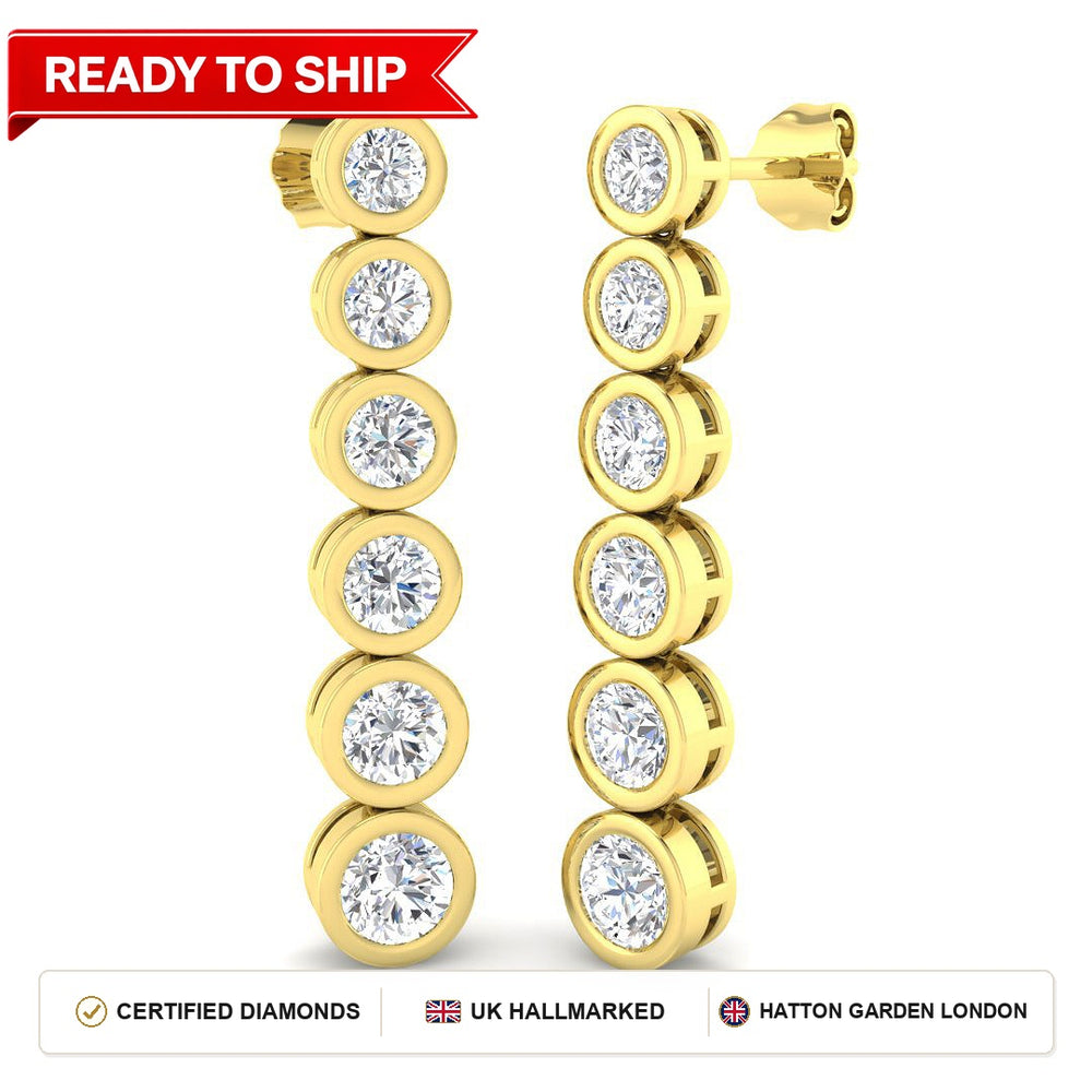 Lab grown diamond earring