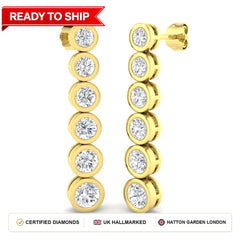 Lab grown diamond earring