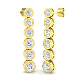 3.1ct Lab Diamond Round Cut Stud Earrings in 9K Yellow Gold