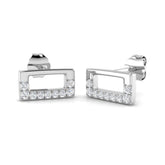 "Elegant Gold Diamond Leafy Fancy Earrings - 0.1ct Luxury Jewelry"