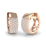 Hoop Earrings - Luvoy Elegant Luxury 0.5ct Gold