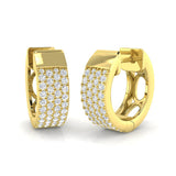 Hoop Earrings - Luvoy Elegant Luxury 0.5ct Gold