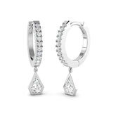Lumpy 0.5ct Gold Drop & Trilogy Diamond Earrings | Luxury Jewelry