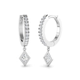 "Lumoy Gold Drop & Trilogy Diamond Earrings - 0.5ct Luxury Elegance"