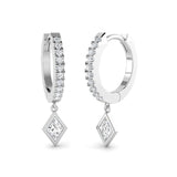 "Lumoy Gold Drop & Trilogy Diamond Earrings - 0.5ct Luxury Elegance"