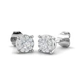 "Dealy Gold Cluster Diamond Earrings - Elegant Luxury from 0.2ct to 15ct"