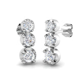 9ct White Gold 1.11ct Lab Grown Diamond Drop Earrings