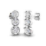 9ct White Gold 1.11ct Lab Grown Diamond Drop Earrings