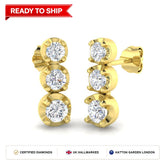Lab grown diamond earring