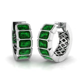 Luory 2.5ct Emerald Diamond Gold Earrings - Luxurious Fine Jewelry
