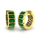 Luory 2.5ct Emerald Diamond Gold Earrings - Luxurious Fine Jewelry