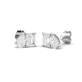 9ct White Gold 0.98ct Lab Grown Diamond Fancy Earrings