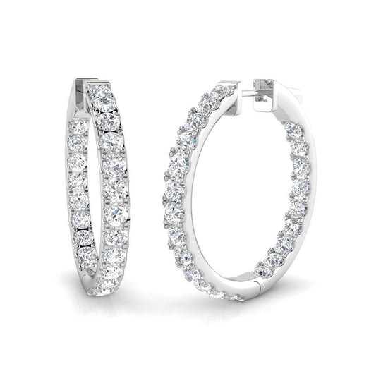 Hoop Earrings - Luvoy Elegant Luxury 0.5ct Gold