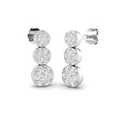 "Enspy Gold Drop & Trilogy Diamond Earrings | Elegant 0.5ct to 2ct"