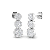 "Enspy Gold Drop & Trilogy Diamond Earrings | Elegant 0.5ct to 2ct"