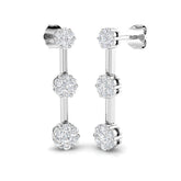 Lupoy Gold Diamond Drop & Trilogy Earrings - 0.5ct Luxury Jewelry