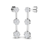 Lupoy Gold Diamond Drop & Trilogy Earrings - 0.5ct Luxury Jewelry