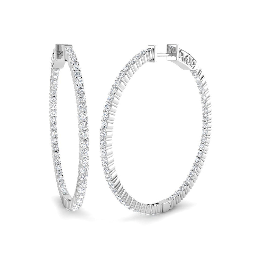 Hoop Earrings - Erfry 1.5ct-10ct Round Cut