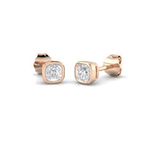 Stud Earrings with Lab Grown Round Cut Diamond