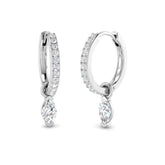 Lursy 0.5ct Gold Drop & Trilogy Diamond Earrings - Luxury Jewelry Delight