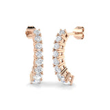 "Lurvy Luxury 1.75ct Gold Drop & Trilogy Diamond Earrings - Elegant Shine"