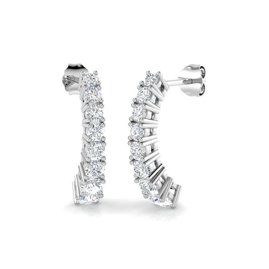 "Lurvy Luxury 1.75ct Gold Drop & Trilogy Diamond Earrings - Elegant Shine"