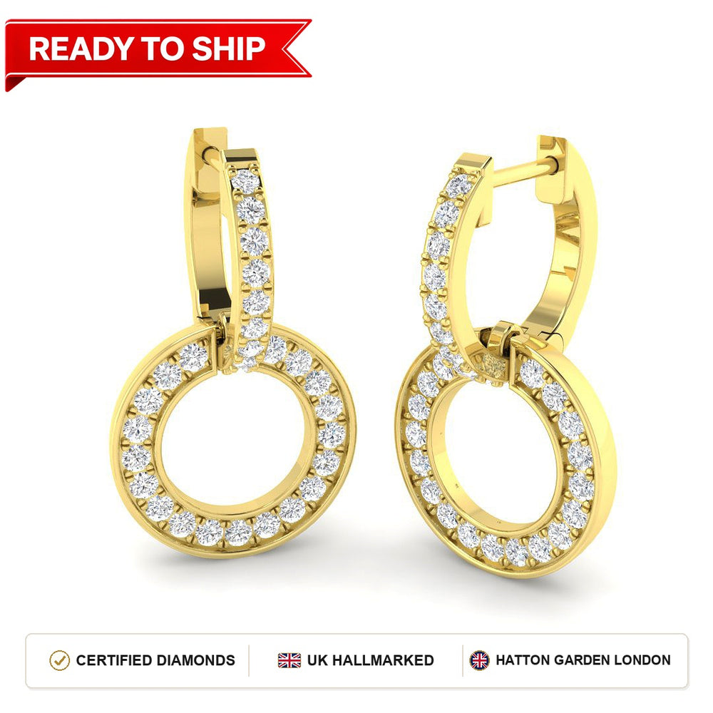 Lab grown diamond earring