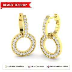 Lab grown diamond earring