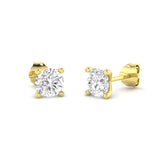 9ct Yellow Gold 1.44ct Lab Grown Diamond Solitaire Earrings