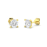 9ct Yellow Gold 1.44ct Lab Grown Diamond Solitaire Earrings