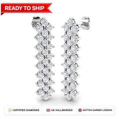 Lab grown diamond earring