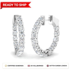 Lab grown diamond earring