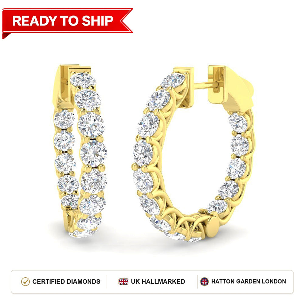 Lab grown diamond earring
