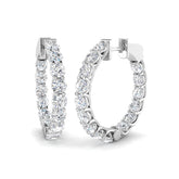 Hoop Earrings - Lusyy Luxury 4-5ct Diamond Brilliance