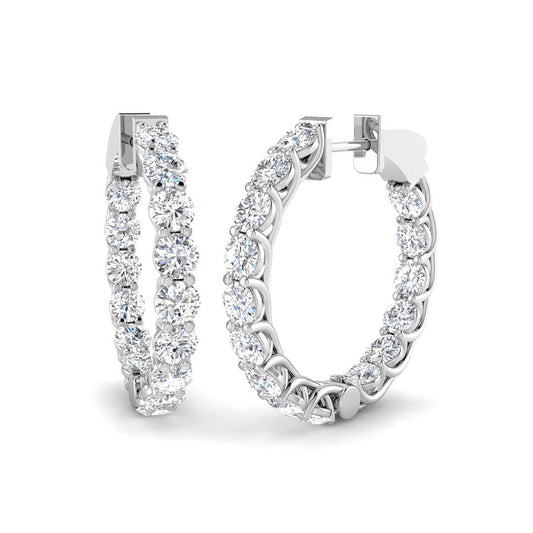 Hoop Earrings - Lusyy Luxury 4-5ct Diamond Brilliance