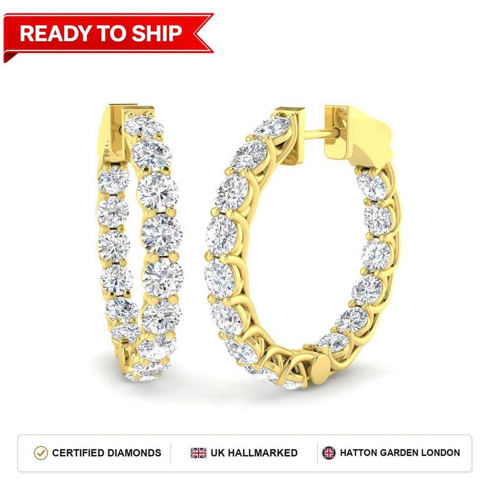 Lab grown diamond earring